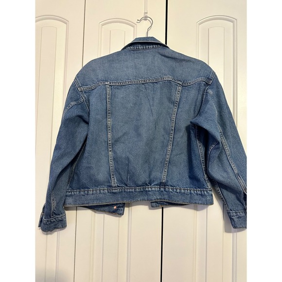 Old Navy Denim Jacket Medium‎ Wash Classic Trucker Jean Jacket XS - Picture 3 of 7